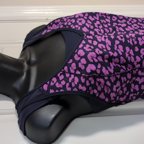 Lululemon Super Sport Tank Mini Cherry cheetah Ultra Violet Naval Blue Size 4 - Picture 3 of 12